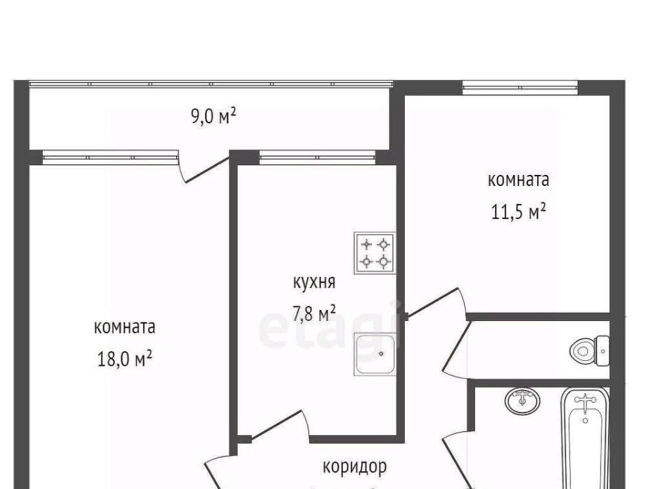 квартира г Екатеринбург р-н Ленинский Чкаловская ул Фурманова 111 фото 21