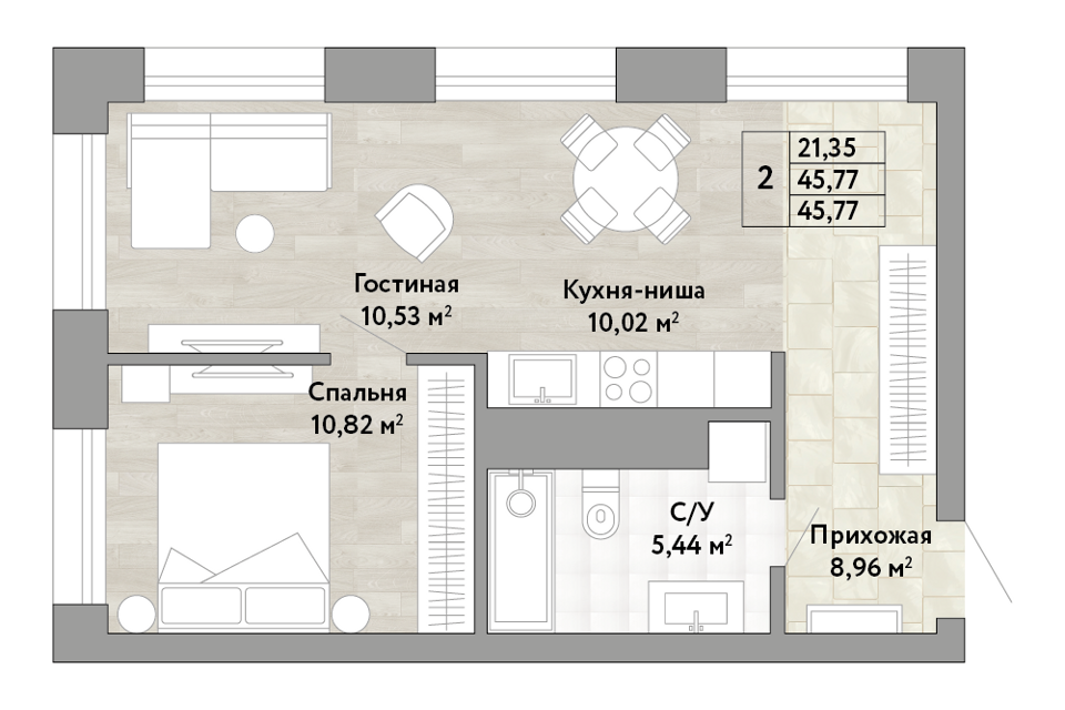 квартира г Хабаровск р-н Центральный ул Лейтенанта Шмидта С. В. Орлова, городской округ Хабаровск фото 1