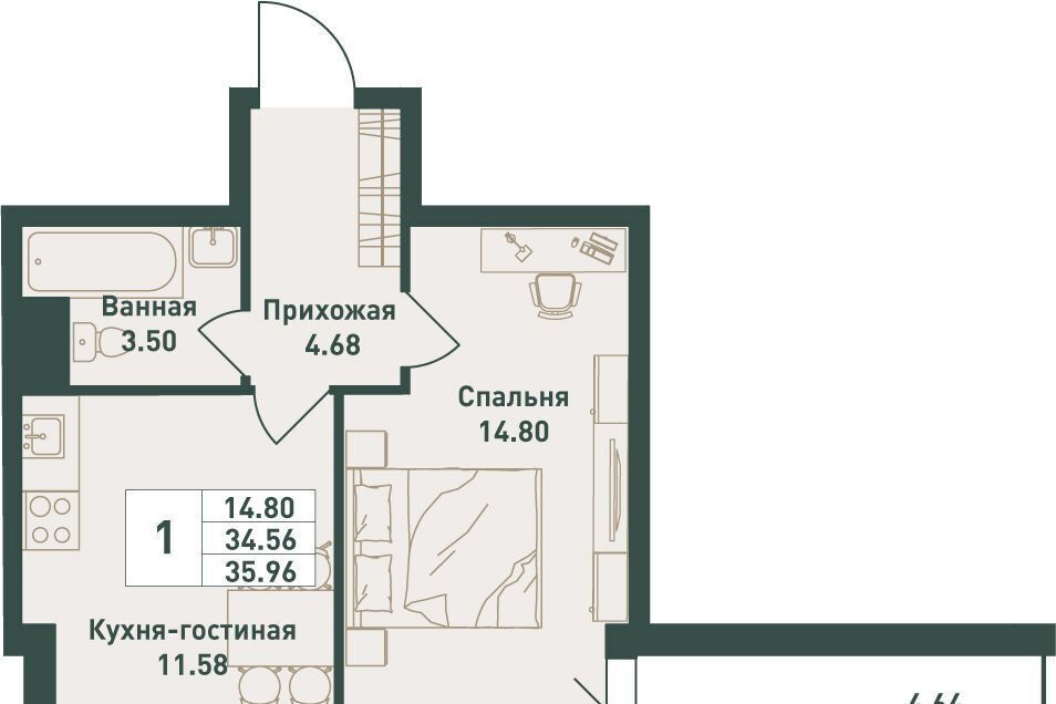 квартира р-н Выборгский п Свердлово мкр. Свердлова-1, уч. 10 фото 1