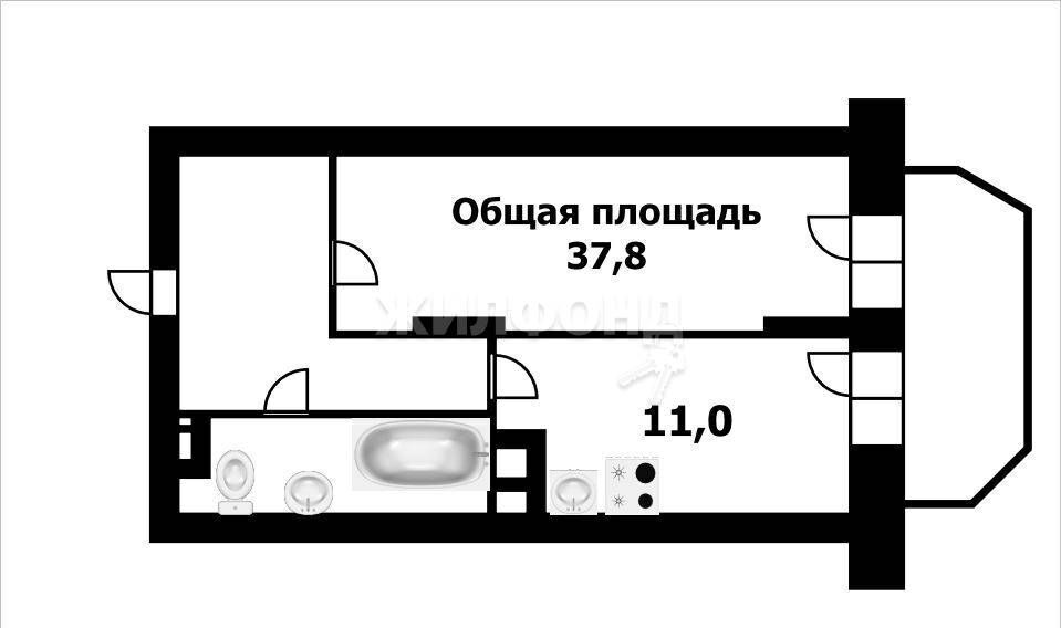 квартира г Новосибирск р-н Заельцовский Заельцовская ул Северная 13 фото 16