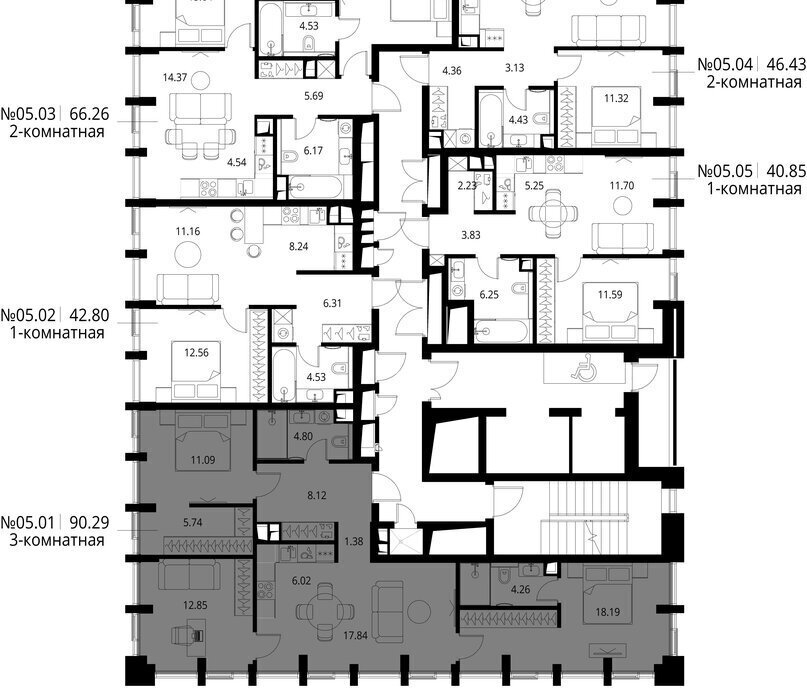 квартира г Москва метро Трикотажная ш Волоколамское 95/1к 10 ЖК City Bay Московская область фото 3