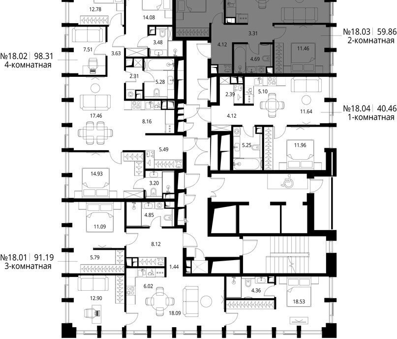 квартира г Москва метро Трикотажная ш Волоколамское 95/1к 10 ЖК City Bay муниципальный округ Покровское-Стрешнево фото 3