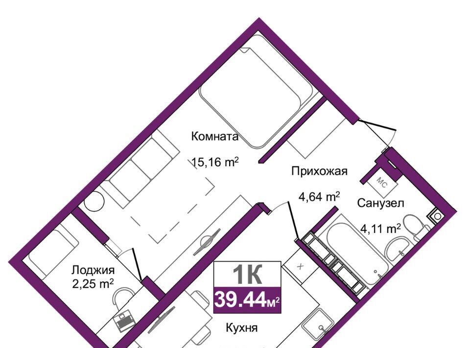 квартира г Симферополь р-н Центральный ул Батурина фото 1