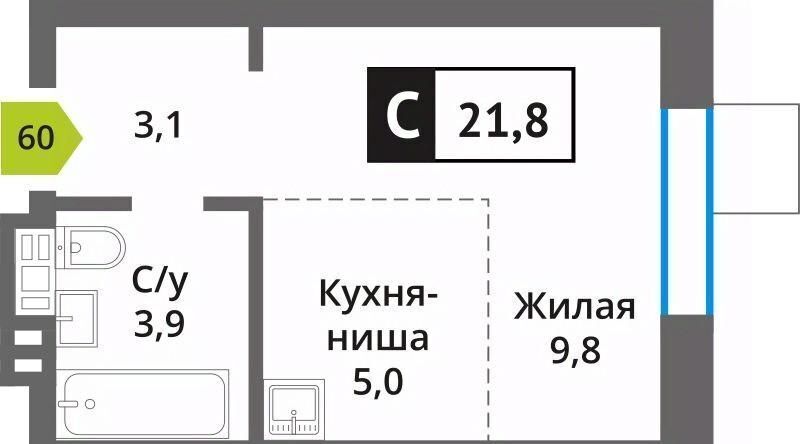 квартира городской округ Красногорск п Светлые Горы Марьино-Знаменское кв-л, Пятницкое шоссе фото 1