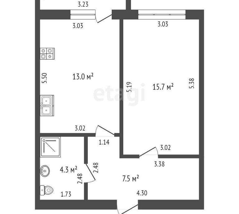 квартира г Чита ул Токмакова 49 фото 21