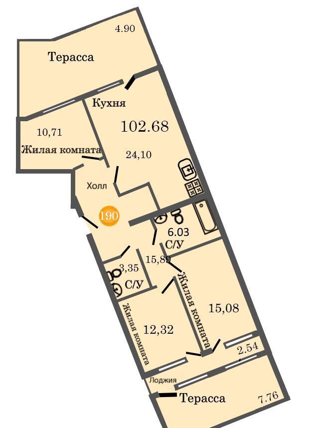 квартира г Калининград р-н Центральный ул Д.Донского жилой дом фото 2