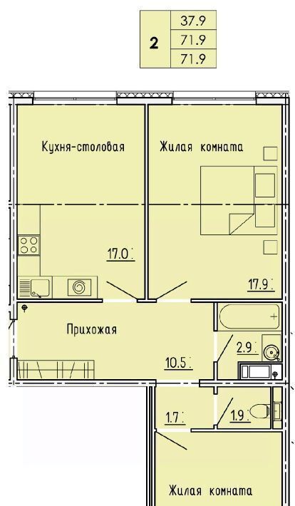 квартира г Пенза р-н Октябрьский ЖК «Лугометрия» фото 1