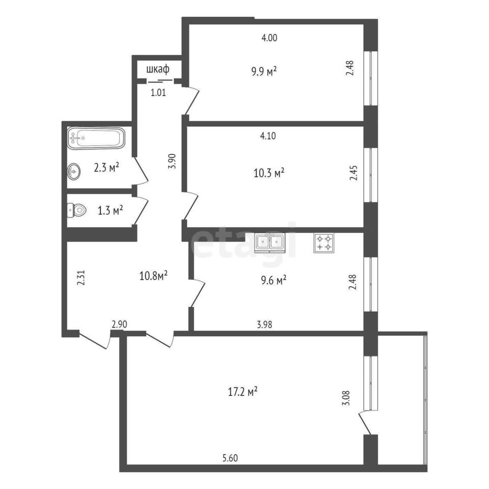квартира г Якутск ул Кирова 7/3 фото 8