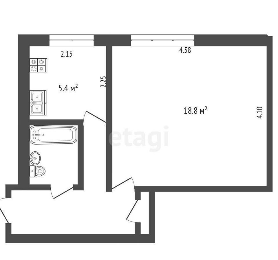 квартира г Омск р-н Центральный ул Челюскинцев 83а фото 18