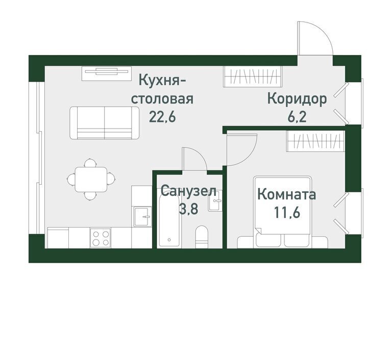 квартира р-н Сосновский п Западный р-н мкр Привилегия Кременкульское сельское поселение фото 1