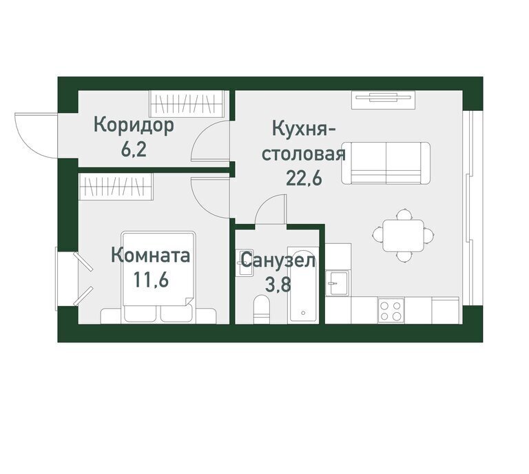 квартира р-н Сосновский п Западный р-н мкр Привилегия Кременкульское сельское поселение фото 1