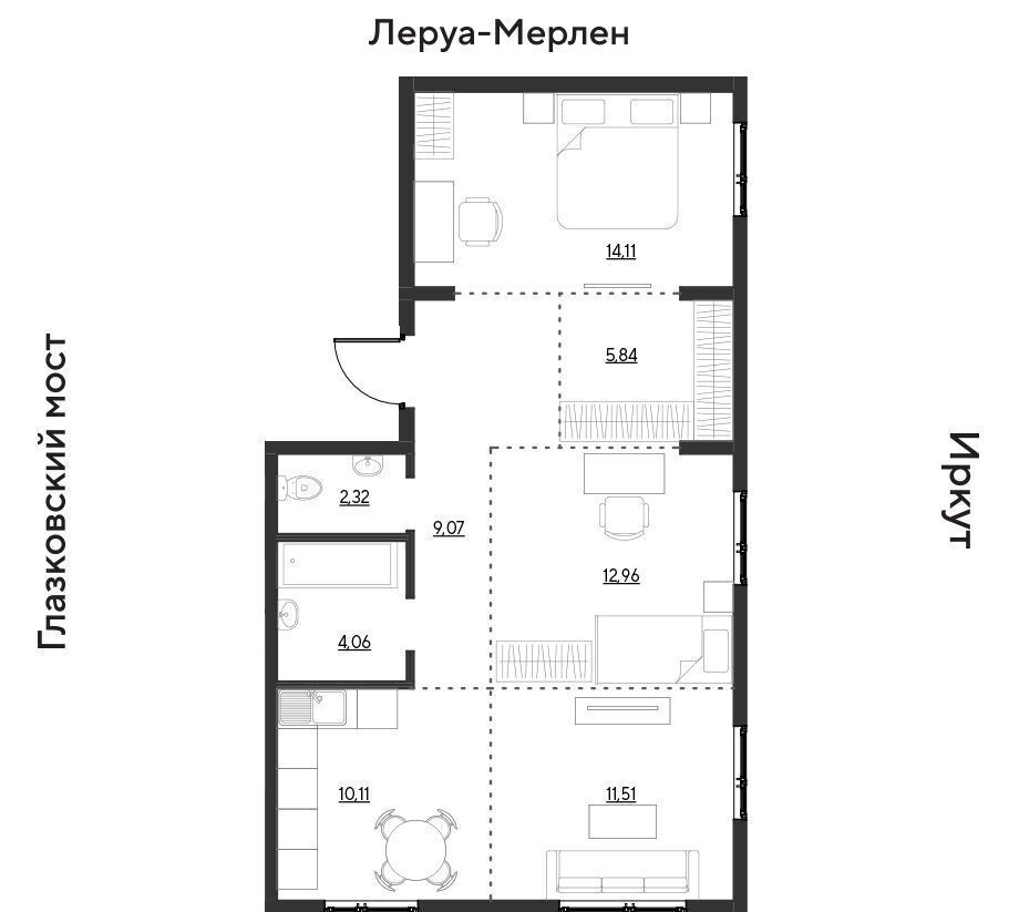 квартира г Иркутск р-н Свердловский ул Набережная Иркута 3 Свердловский административный округ, Жилой квартал «Затон» фото 1