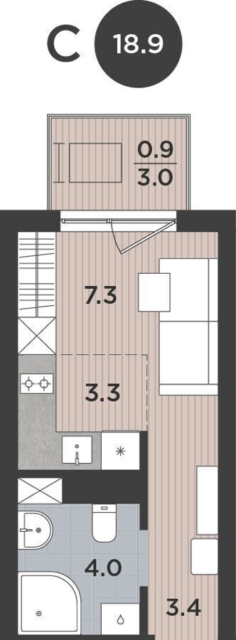 квартира г Калининград р-н Московский ул Тихорецкая 3 фото 2