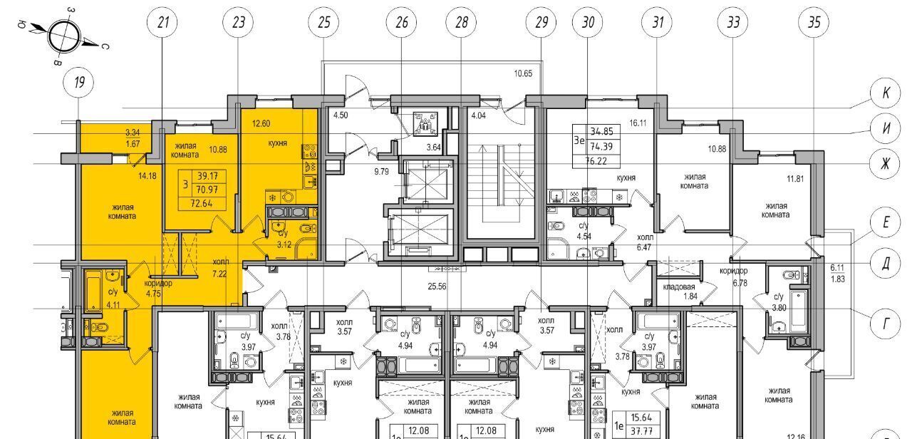 квартира г Санкт-Петербург п Парголово Парнас метро Парнас проезд Толубеевский, 34к 1 фото 3