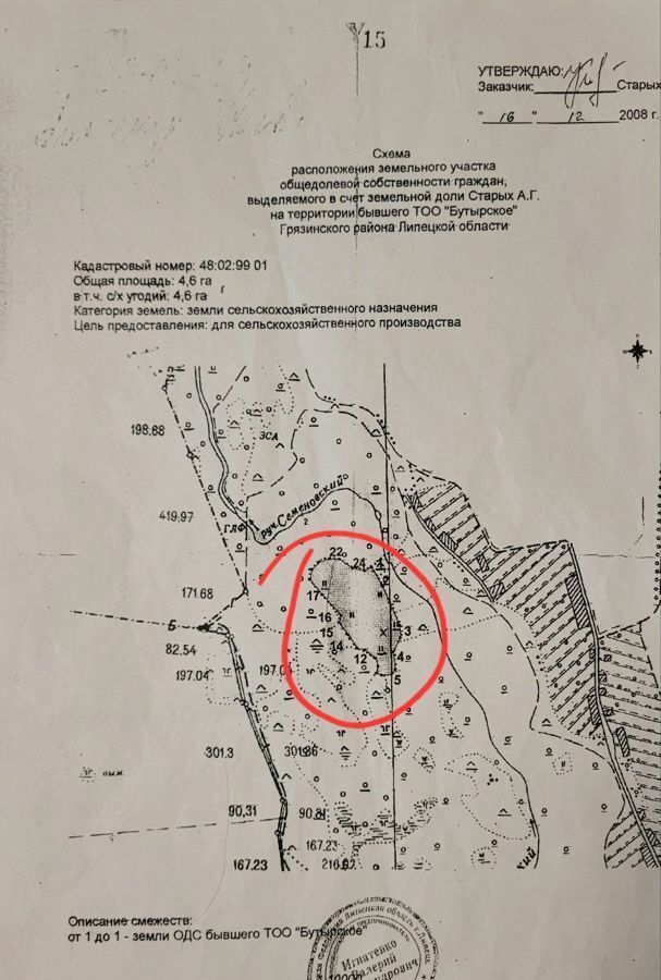 земля р-н Грязинский с Бутырки Бутырский сельсовет, Липецк фото 2