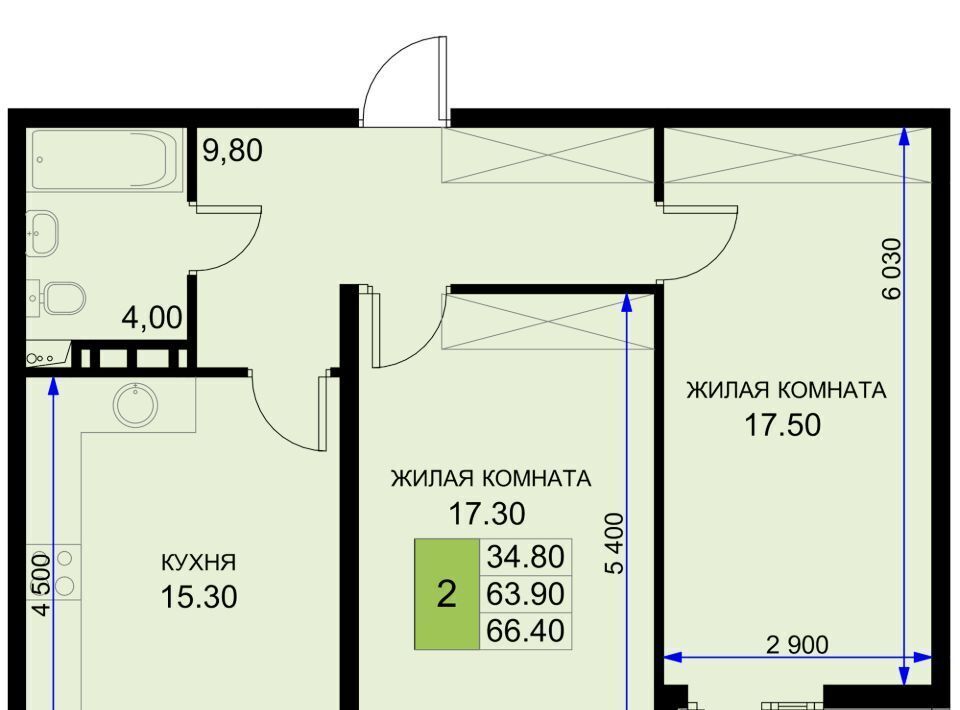 квартира р-н Динской п Южный ул Екатерининская 5к/2 Южно-Кубанское с/пос фото 1