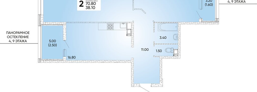 квартира г Краснодар р-н Прикубанский ул Доблести 10 фото 1