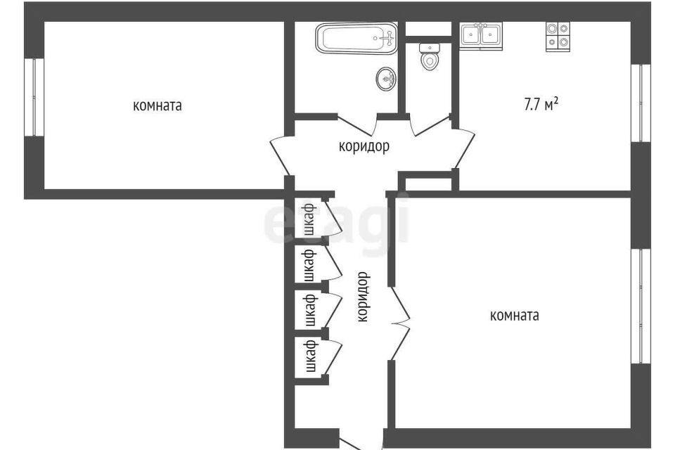 квартира г Чита мкр 9-й 9 городской округ Чита фото 10