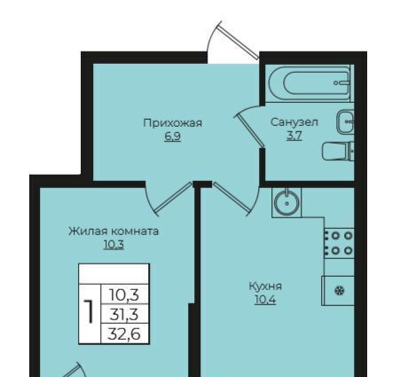 квартира г Краснодар р-н Прикубанский ЖК «Европа-Сити» 1 Европа Клубный Квартал 6 жилой комплекс фото 1