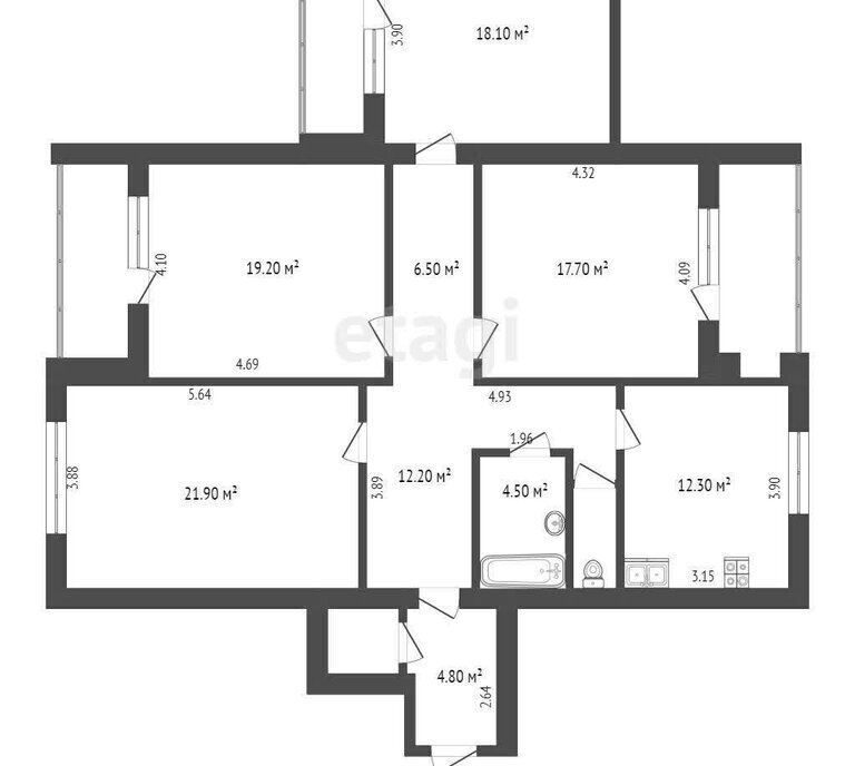 квартира г Орел ул Новикова 13 фото 22