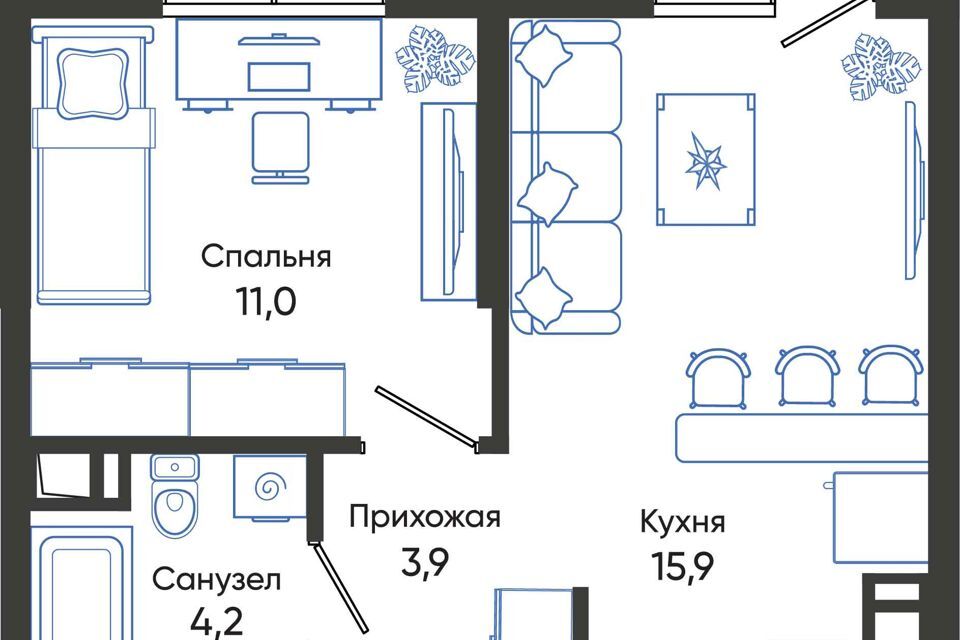 квартира г Новороссийск р-н Южный городской округ Новороссийск, Объект фото 1