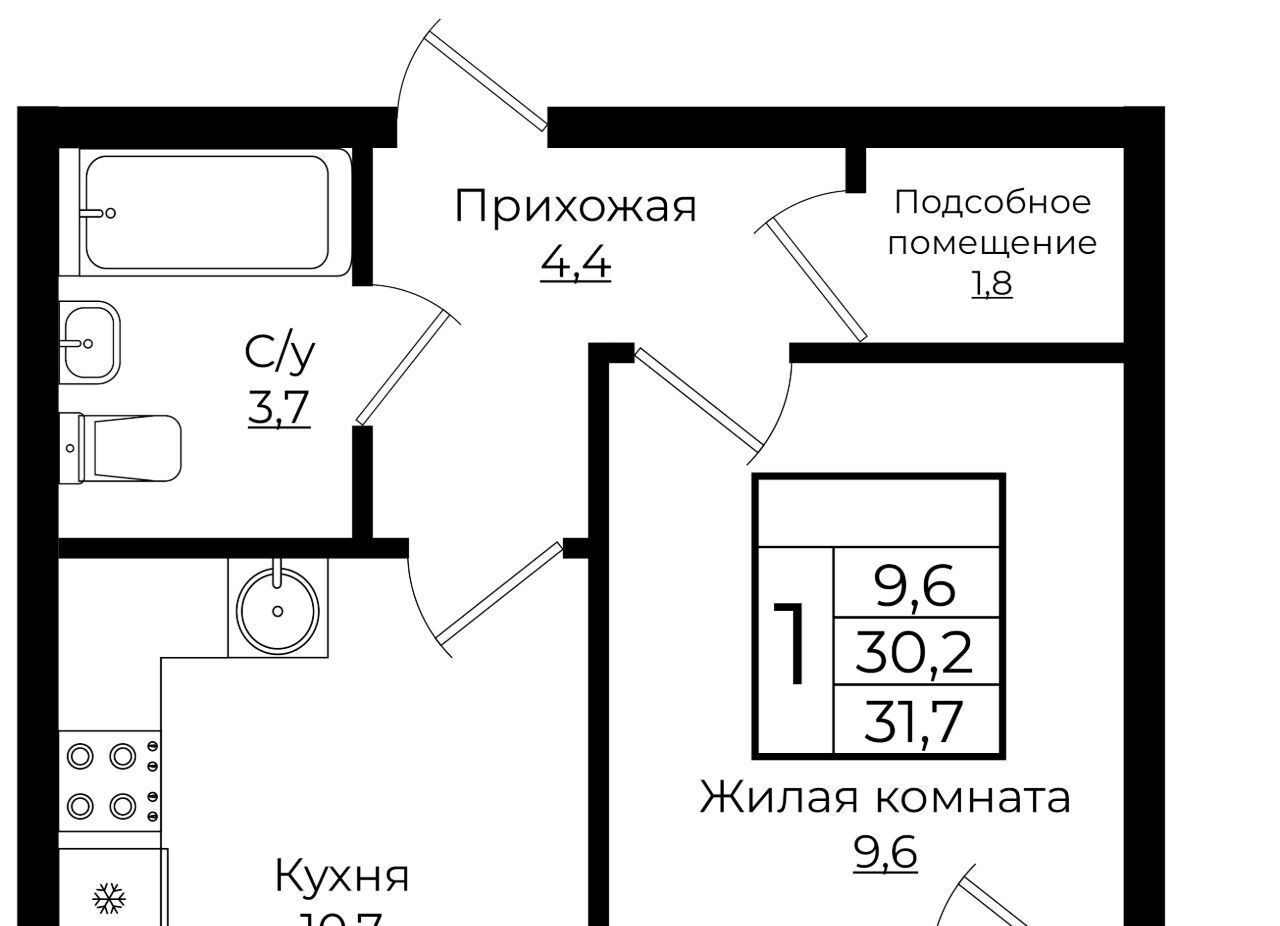 квартира г Краснодар р-н Прикубанский ЖК «Европа-Сити» 7 Европа Клубный Квартал 6 жилой комплекс фото 1