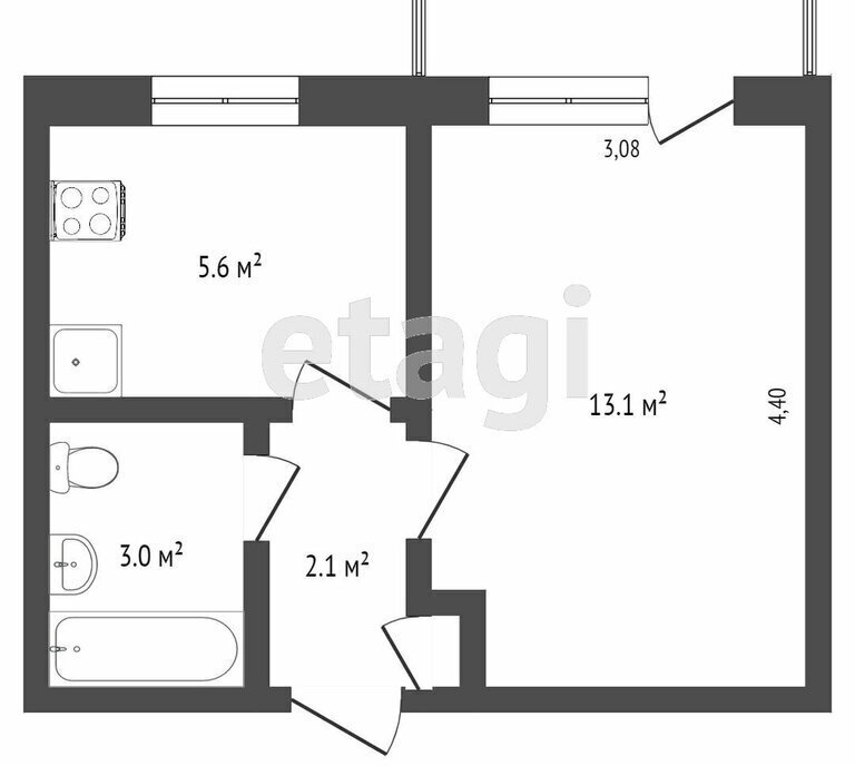 квартира г Набережные Челны пр-кт им Мусы Джалиля 74 фото 11