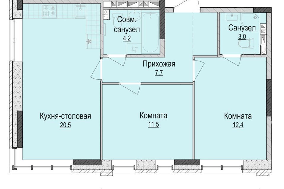 квартира г Ижевск р-н Индустриальный Культбаза ул им Репина 3/2 городской округ Ижевск фото 1