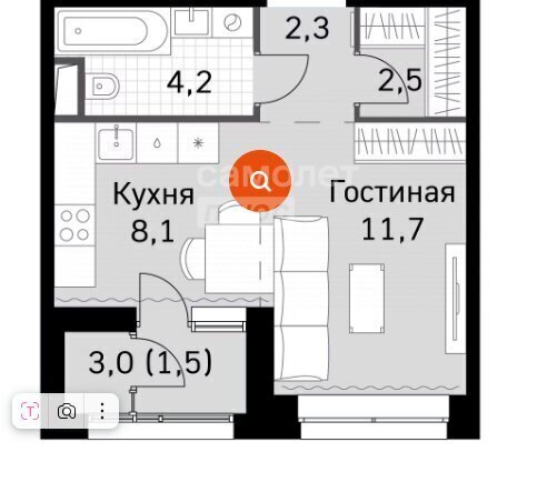 квартира г Москва метро Тушинская проезд Строительный 9с/31 муниципальный округ Покровское-Стрешнево фото 1