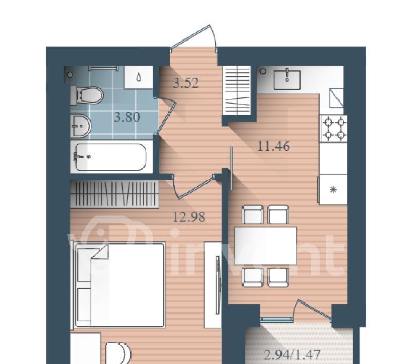 квартира г Калининград р-н Центральный ул Сержанта Мишина 81к/2 фото 20