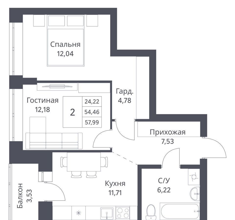 квартира г Новосибирск р-н Калининский ул Игарская 1 Миниполис «Фора» Кулацкий фото 1