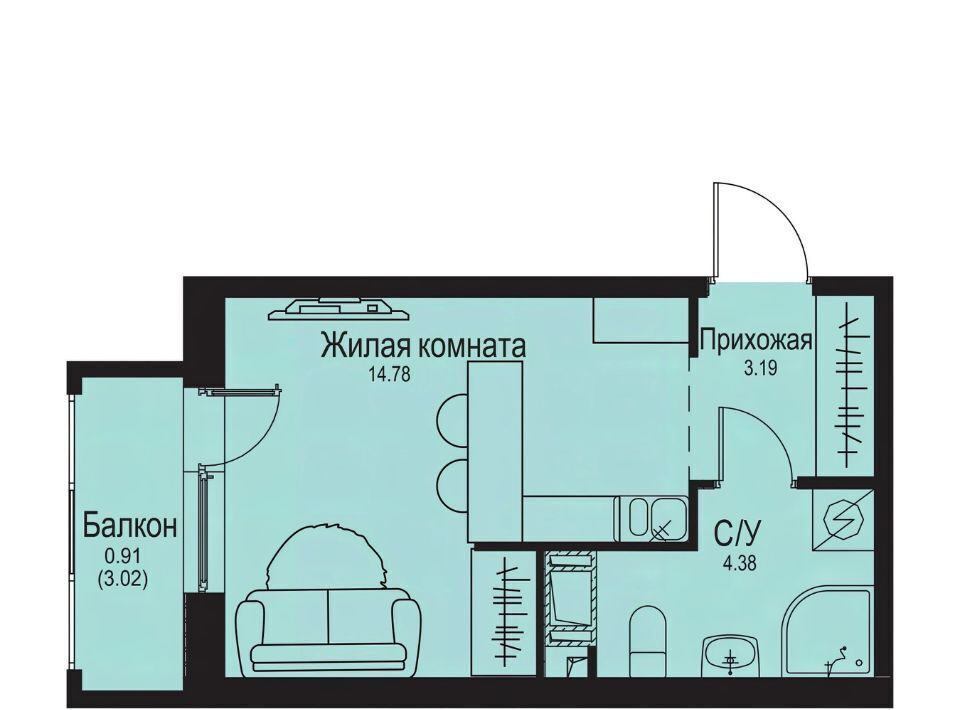 квартира р-н Всеволожский д Новосергиевка Заневское городское поселение, Улица Дыбенко фото 1