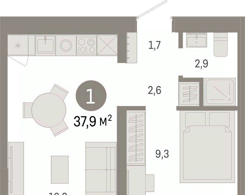 квартира г Тюмень р-н Центральный ул Мысовская 26к/2 фото 1