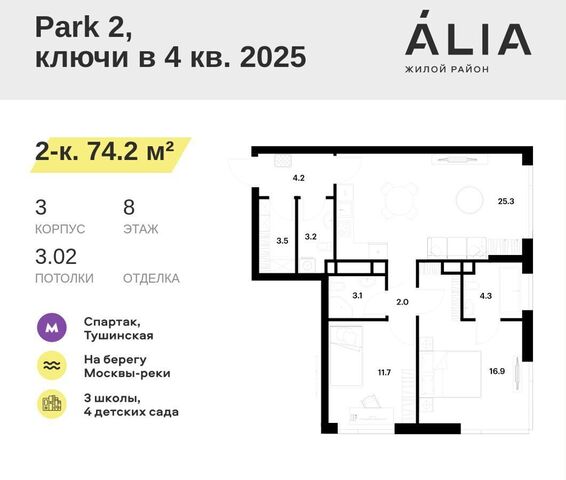 метро Спартак жилой район ÁLIA стр. 10-F, корп. 3 фото