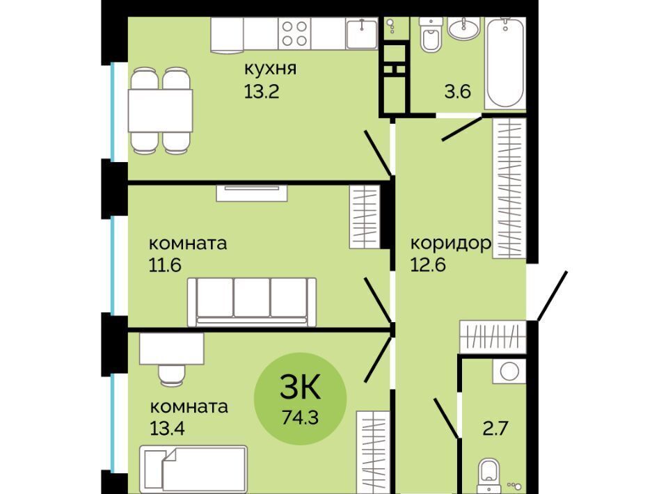 квартира г Пермь р-н Свердловский ул Яблочкова 5к/4 фото 1