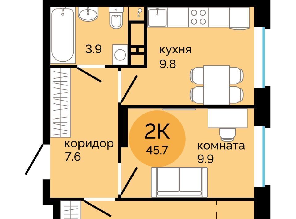 квартира г Пермь р-н Свердловский ул Яблочкова 5к/4 фото 1