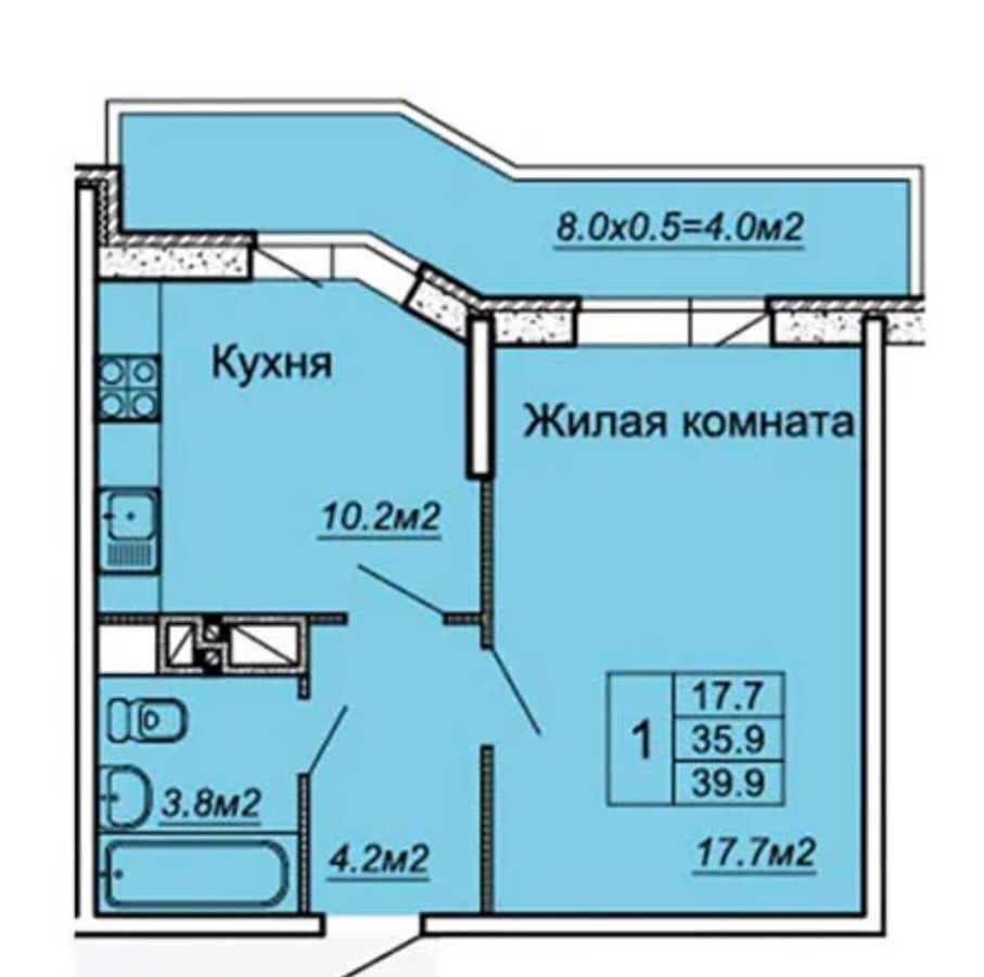 квартира г Краснодар р-н Прикубанский мкр им Петра Метальникова ул Тополиная 48к/1 ЖК «Любимый Дом» фото 1