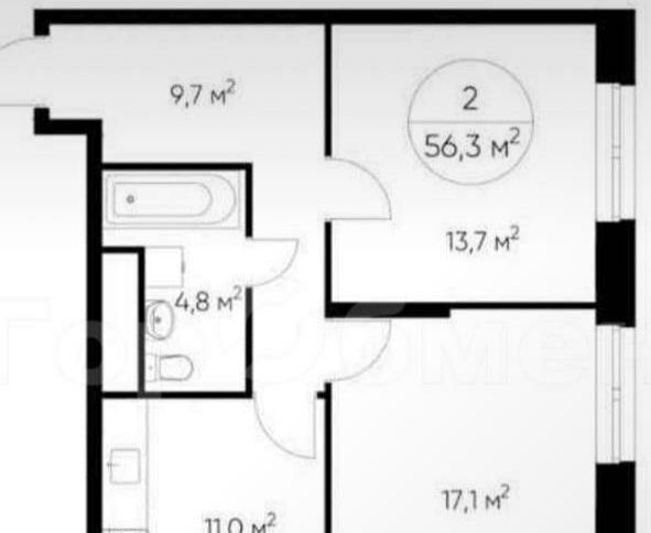 квартира г Москва метро Рассказовка Московский г., ул. Никитина, 11к 7 фото 2