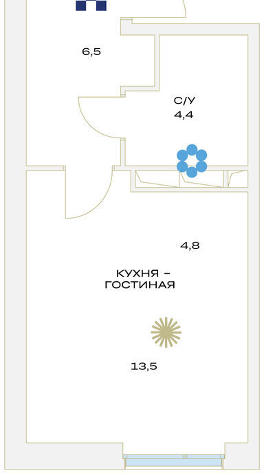 квартира г Москва п Филимонковское п Марьино ЖК «Детали» ТиНАО Филатов Луг, Филимонковский район фото 2