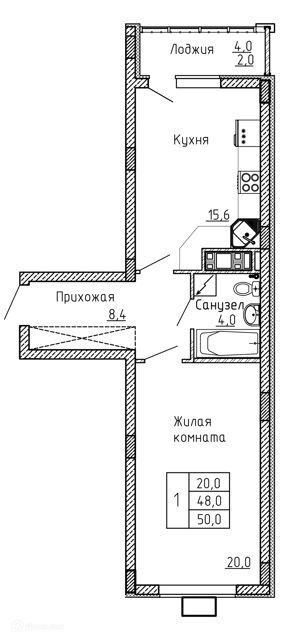 квартира г Старый Оскол мкр Центральный Старооскольский городской округ фото 2