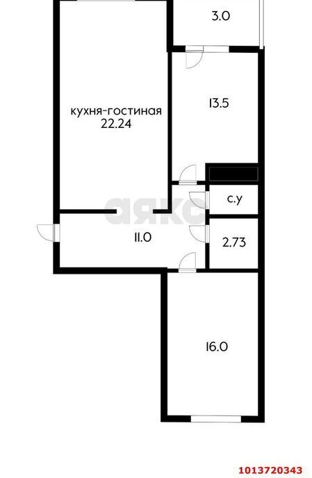 квартира р-н Тахтамукайский пгт Яблоновский ул Солнечная 55/1к 2 фото 7