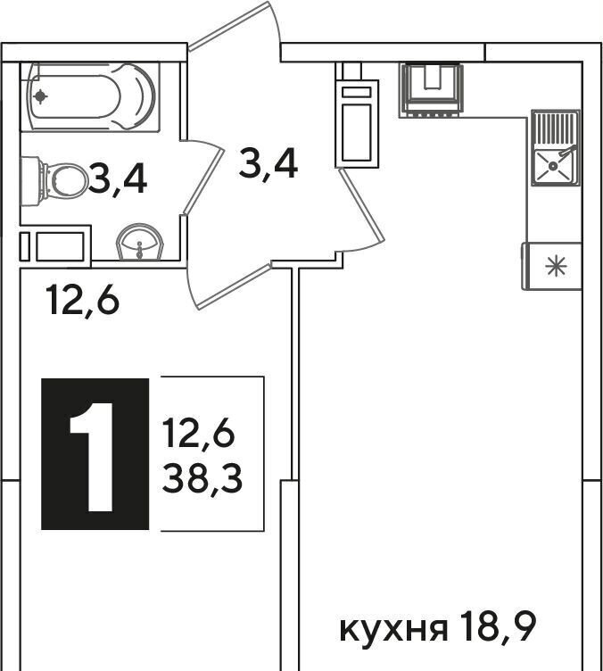 квартира г Краснодар р-н Прикубанский ул им. Ивана Беличенко 92 корп. 2 фото 2