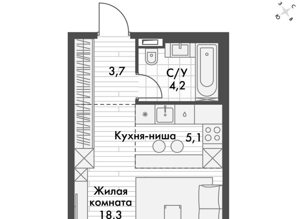 квартира г Владивосток р-н Ленинский ул Крылова 10 фото 1