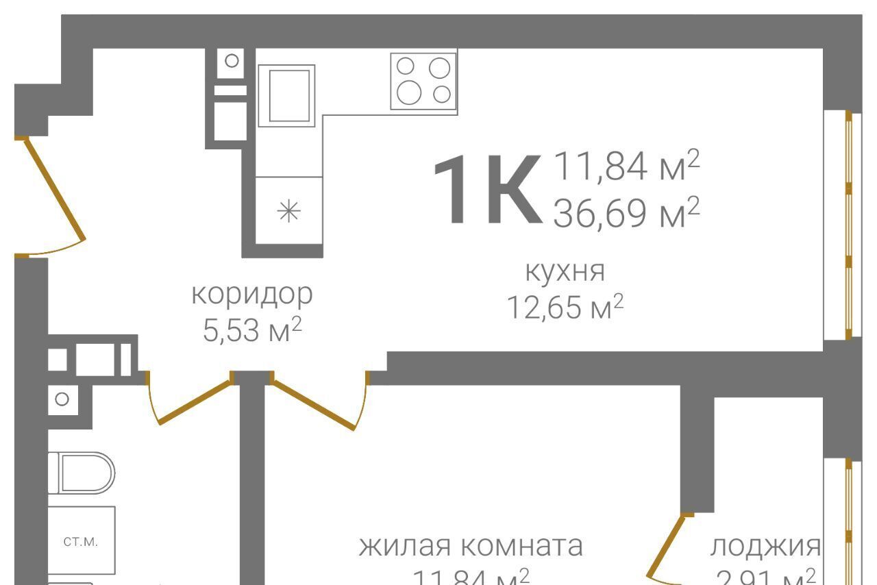 квартира г Нижний Новгород р-н Нижегородский ш Казанское фото 2