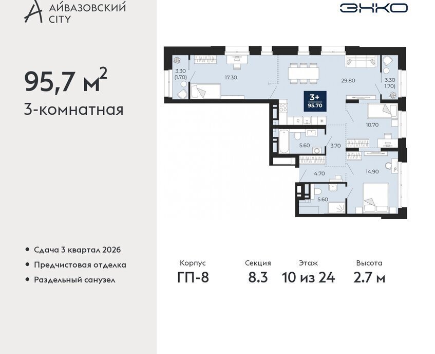 квартира г Тюмень ЖК Айвазовский фото 1