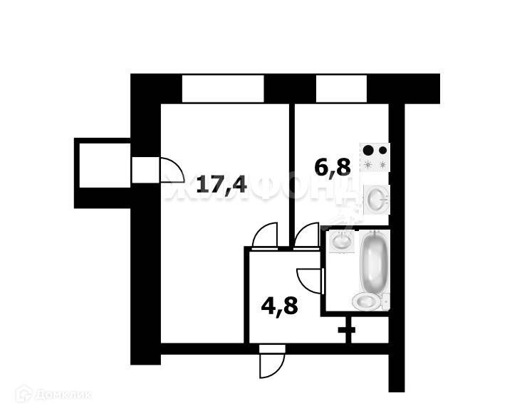 квартира р-н Новосибирский Затулинский, улица Зорге, 269 фото 8