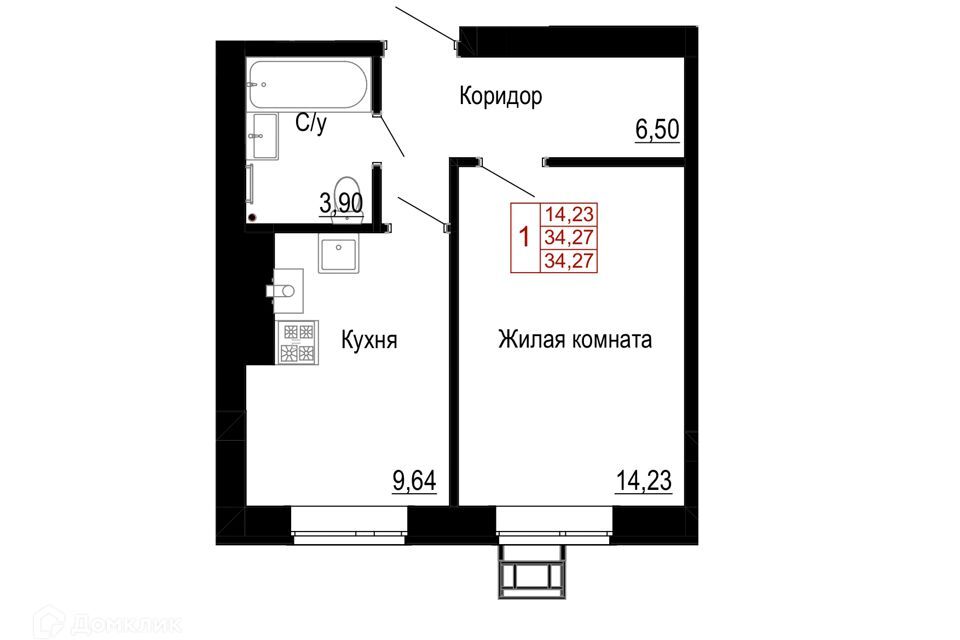 квартира р-н Белгородский п Новосадовый микрорайон Новосадовый 41 Новосадовское сельское поселение фото 1