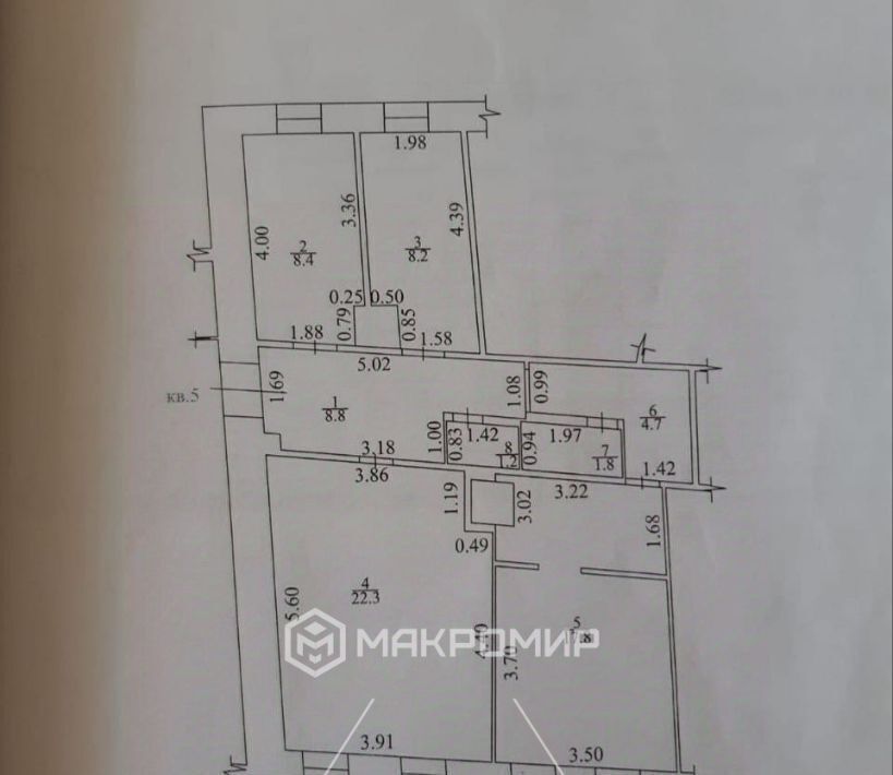 квартира г Орел р-н Заводской ул Васильевская 46 фото 2