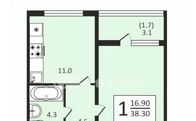 квартира г Воронеж р-н Центральный ул Загоровского 9/3 ЖК «‎Яблоневые Сады» фото 1