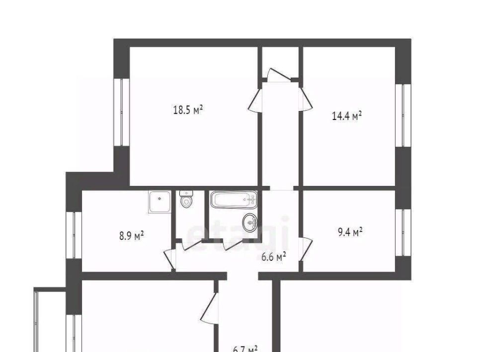 квартира г Красноярск р-н Советский ул 78 Добровольческой Бригады 3 фото 42